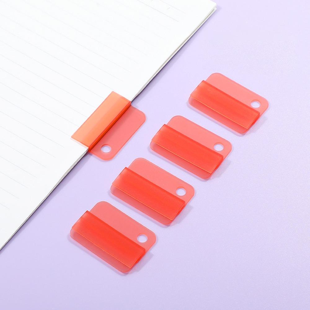 Plastic Index Clip Candy Color Multi-function Bookmark Clip Transparent File Classification File Classification Clamp