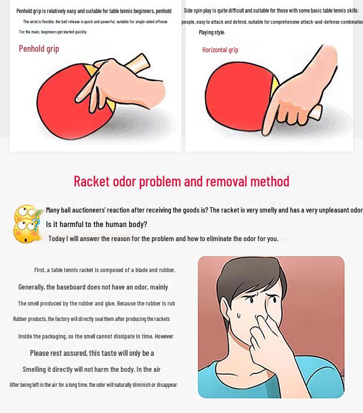 Double Happiness DHS Type II Table Tennis Set: 2 Beginner Rackets (Straight & Penhold Grips) + 1 Ball