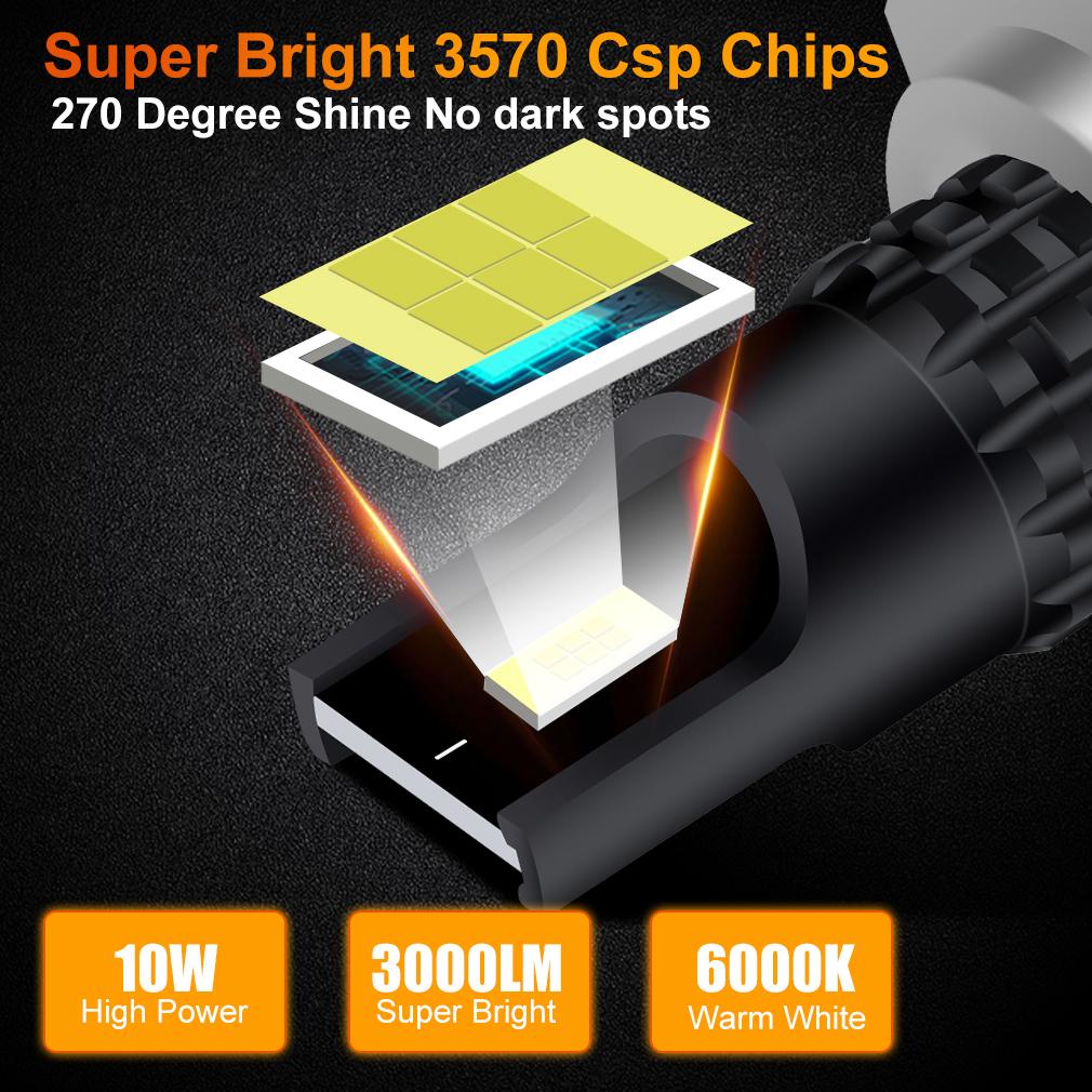 2pcs High Power H11 Led H7 H8 9005 9006 HB4 HB3 Car CSP LED Fog Lights Bulbs DC 12V Auto Fog Lamp Day Running Light 6000K White Yellow Blue