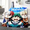 Custom Name My Hero Academia Theme Printed Blanket - Perfect for Couch, Bed, Travel & Outdoor Use | Machine Washable, Cozy & Durable.