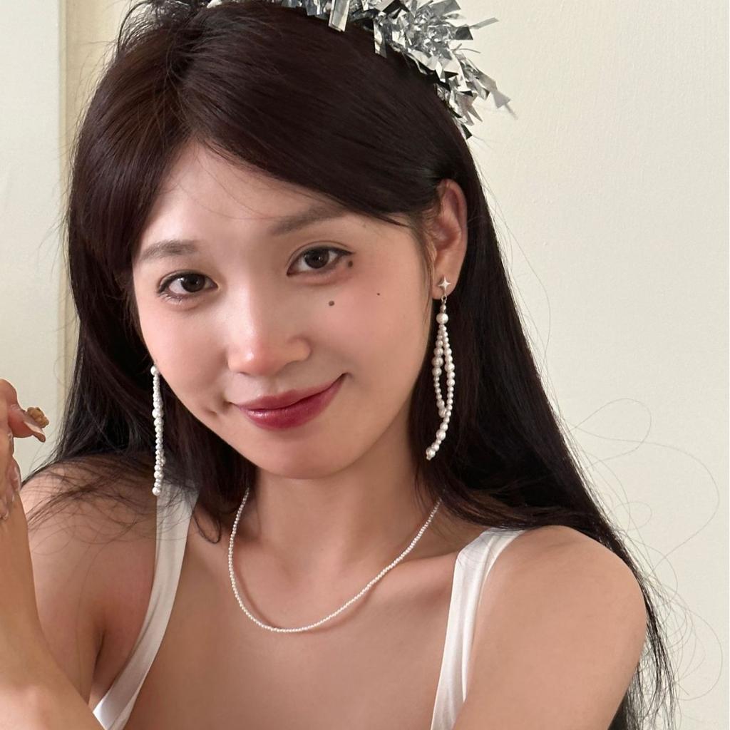 Retro pearl stud earrings women's light luxury gentle temperament silver needle earrings niche high-end zircon earrings new