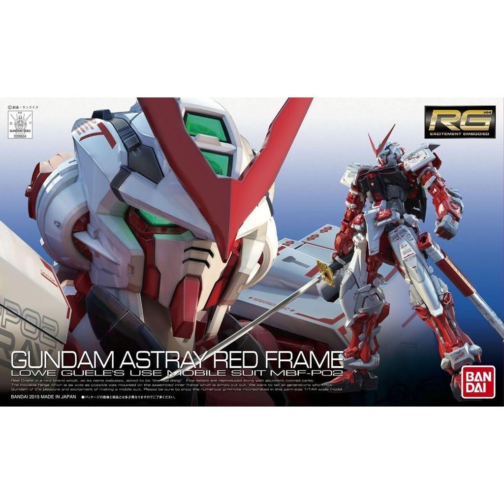 BANDAI SPIRITS RG Mobile Suit Gundam SEED ASTRAY Gundam Astray Red Frame Scale Plastic Model MBF-P02 1/144 Pre-Colored