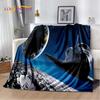 Spaceship  Spacecraft Universe UFO Blanket,Flannel Soft Throw Blanket for Home Bedroom Bed Sofa Picnic Office Hiking Kids Cover