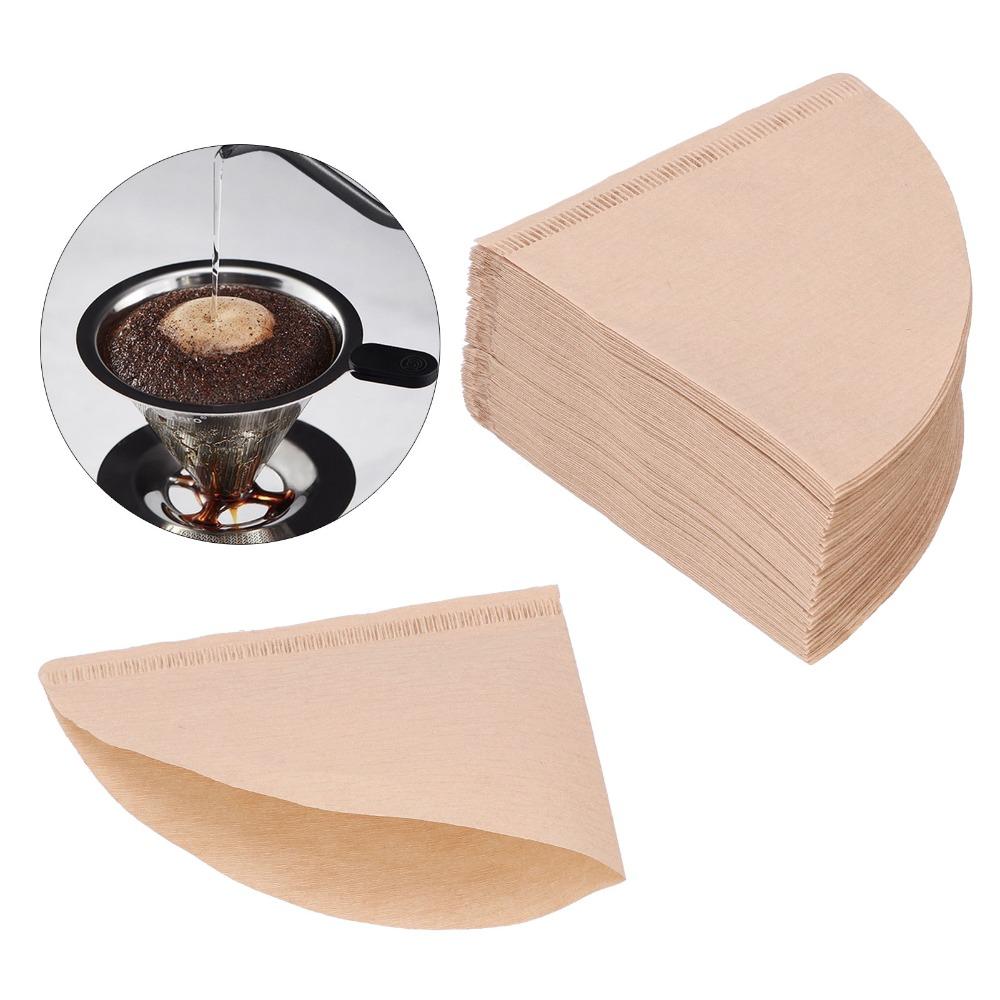 100pcs set One-Use Coffee Strainer Paper Portable One-Use Filter Paper Pour Over Coffee