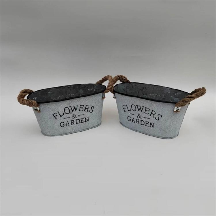 4pcs Stylish Iron Planter Pots with Letter Handmade Decorative Flower Bucket Floral Arrangement Containers for Home