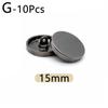 10pcs Shank Sewing Buttons Windbreaker Coat Shirt Button Metal Buttons Round Flat Shape