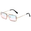 New European and American trends personalized small frame sunglasses metal square men's fashion high-end sunglasses women's glasses