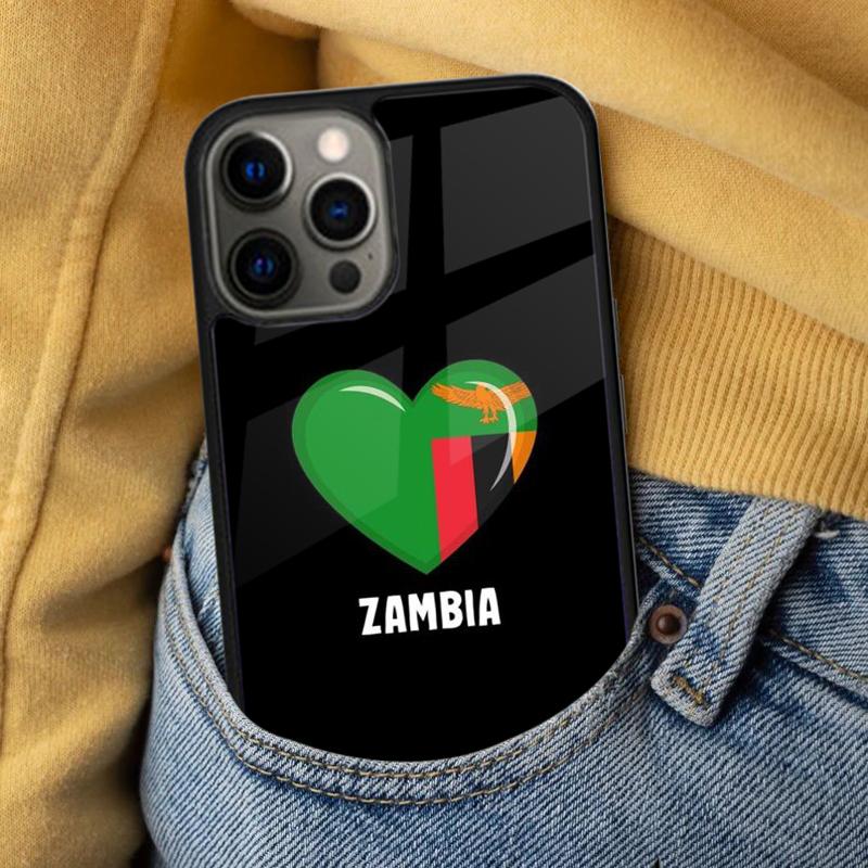 Zambia Flag Soft Phone Case for iPhone 17 Air 16e Pro max 15 Pro 13 14 Plus 11 12 MagSafe Magnetic Coque