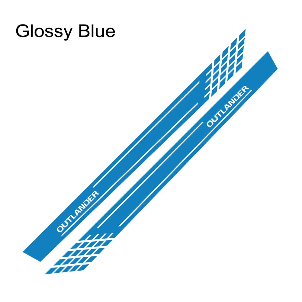 2 шт. Автостайлинг Полосы на боковые юбки дверей Виниловые наклейки Для Mitsubishi Outlander Светоотражающие Авто Декоративные Наклейки Аксессуары