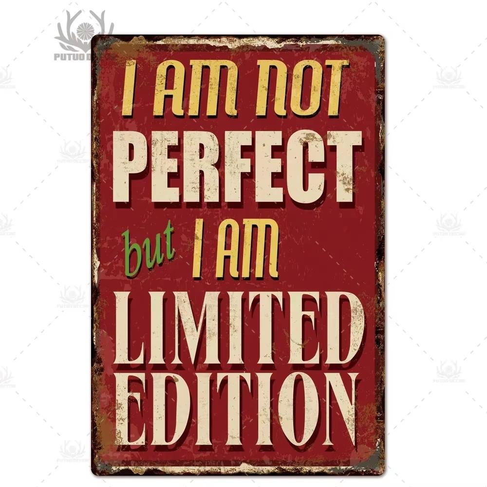 Exclusive Putuo Decor Stunning German Tin Sign Eye Catching "Einmal Mit Profis Arbeiten War Gestern" Design Perfect Wall Decor