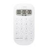 Doretec Calculator with Vibration Alarm and Vibration Switching Includes Neck Strap CL-133WT Clock-equipped Timer, Alarm, + Vibration, Functions,