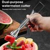 Watermelon Cutter Stainless Steel 2-In-1 Fruit Cutter Fork Watermelon Slicer Efficient Cutting Tool for Party Camping