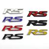 3D Metal RS Logo Emblem Rear Fender Trunk Badge Sticker For FIT Jazz Civic HRV Jade Front Grille Emblem Car Acceessories