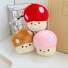 Cute Cartoon Mushroom Plush Doll Keychain Soft Stuffed Toy Car Keyring Pendant Kids Gift