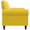 Vidaxl Sofa 2-Osobowa, Żółta, 120 Cm, Tapicerowana Aksamitem