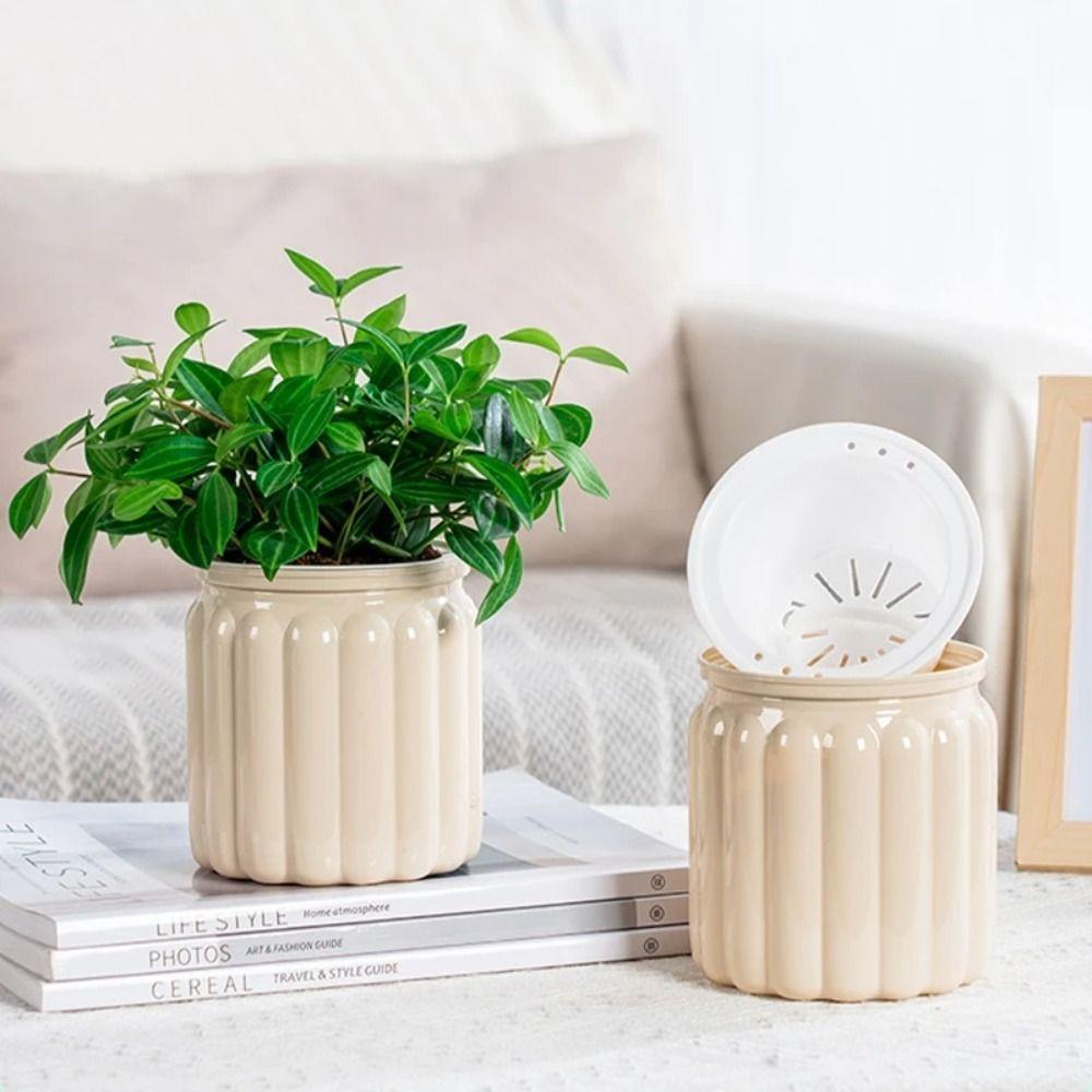 Removable Hydroponic Plants Pot Self Watering Office Bonsai Decor New Flowerpot