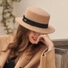 New Autumn and Winter Flat Hat Retro Wool Felt Hat Temperament Fashion Style Top Hat
