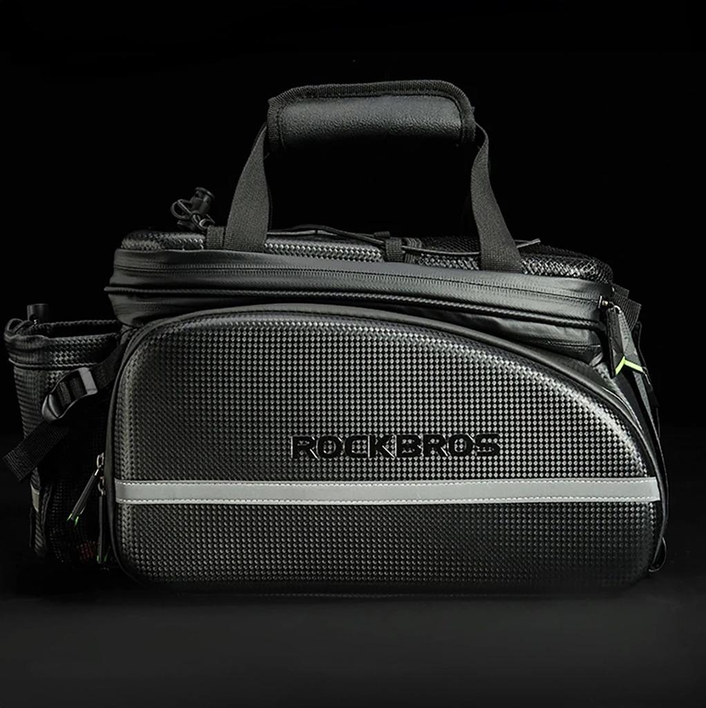 Bicycle bag with fold-out pockets for the trunk 35 l - black