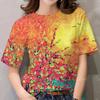 Круглый вырез с короткими рукавами женская летняя цветочная принтовая рубашка с короткими рукавами футболки женские