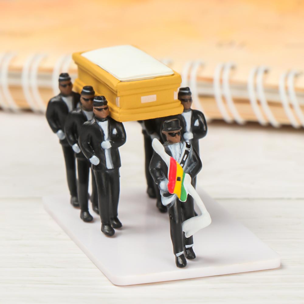 Toys Accessories Funny Model Ghana Dance Cosplay Coffin Dancing Figurine Black Man Pallbearer Team
