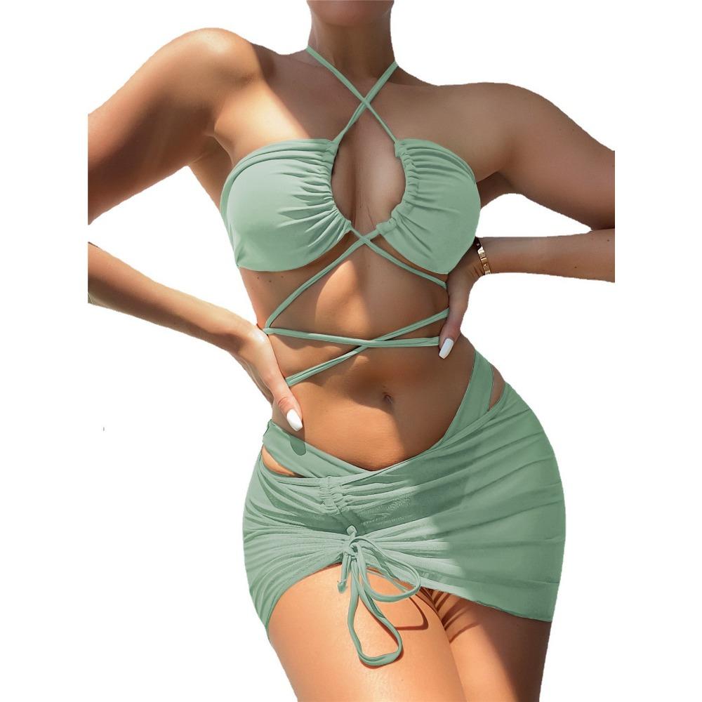 Sense European and American Swimwear Inside-out Wear Three-Piece Swimsuit Women's Bikini