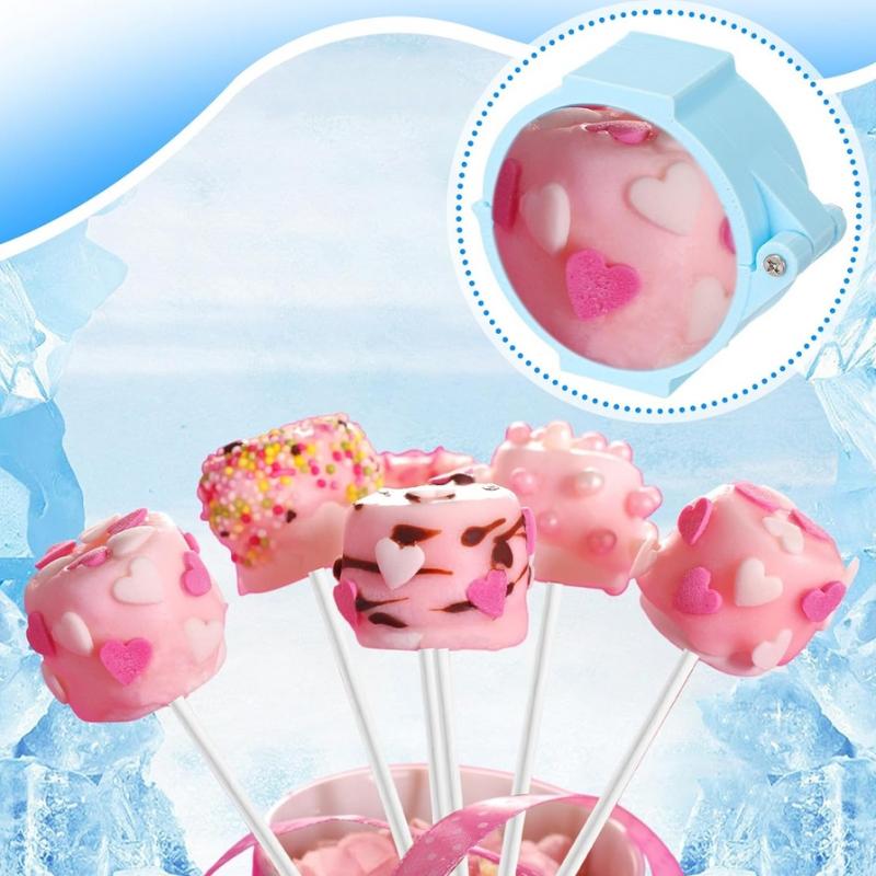 Синяя круглая форма для прессования и формования торта, 3D-печатная пластиковая форма-шар, инструмент-рамка для выпечки кондитерских изделий и шоколада для вечеринок, свадеб, десертов