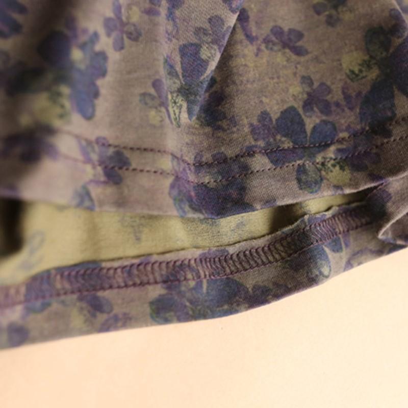 Johnature Женские футболки с цветочным принтом, летние футболки из смеси хлопка с круглым вырезом и короткими рукавами, повседневные футболки, женская одежда