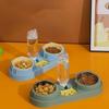 Pet Feeder Food and Water Bowls Cat Double Bowls Anti-overturning Neck Protection Dog Automatic Food Bowl Water Dispenser