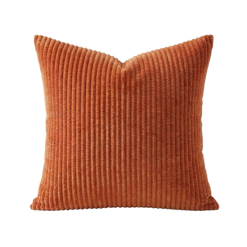 Fine Stripe Corduroy Throw Pillow Cover For Living Room Sofa