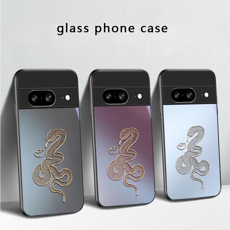 Секретный узор Xuanjin для Google Pixel 8 7 9 10 Pixel 10 Pro XL Pixel 9 Pro XL Pixel 8a 7a Pixel 7 Pro Черный стеклянный чехол для телефона