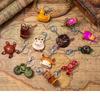 New First-layer Cowhide Mini Animal Keychain Handmade Creative Bag Pendant Car Keychain Universal