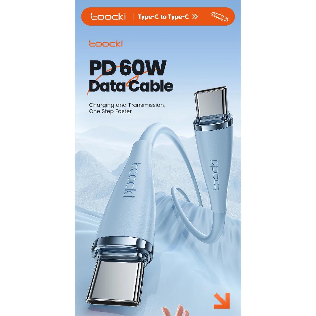 Toocki 60 Вт USB C Кабель Быстрая Зарядка Type C на Type C Кабель Для iPhone 15 Pro Samsung S24 Xiaomi Huawei Applebook Мягкий Data Cord