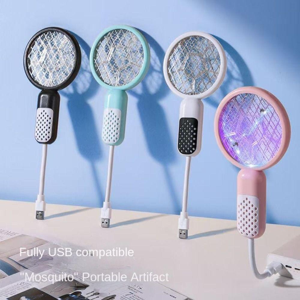 UV Light Insect Racket Mini Fly Bug Zapper Physical Mosquito Trap Racket  Camping
