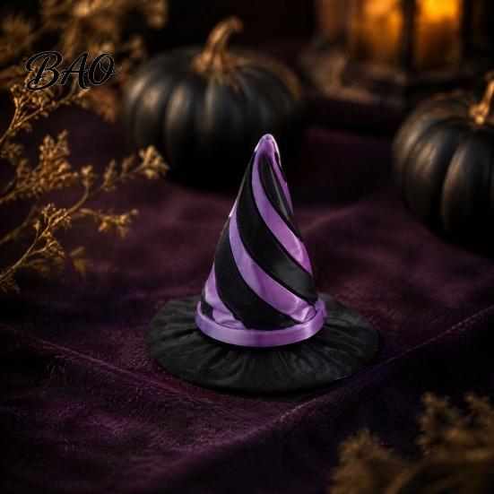 Halloween Party Decorations 3D Printed Spiral Witch Hat Passthrough Fidget Toy, Fun Decompression Toy Sensory Stress Relief for Kids Adults,