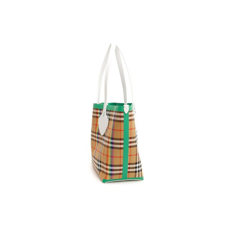 Burberry White Checkered Leather Shoulder Bag Women Shoulder Bag 4078763