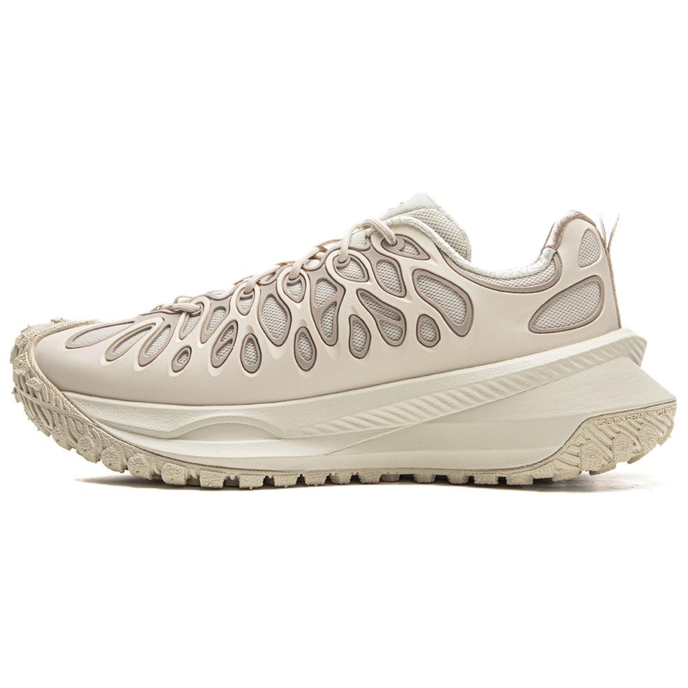 Li Ning Youxia Versatile Wear-Resistant Shock Absorbing Low-Top Casual Running Shoes Unisex Sneakers Beige AZGV087-2
