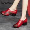 Pumps Women Shoes Print Genuine Leather 2021 New Handmade Zip Retro National Style Ladies Shoes