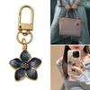 Alloy Keychain Delicate Flower Bag Pendant Fashion Key Holder Alloy Texture Perfect for Adding a Touch To Any Bag