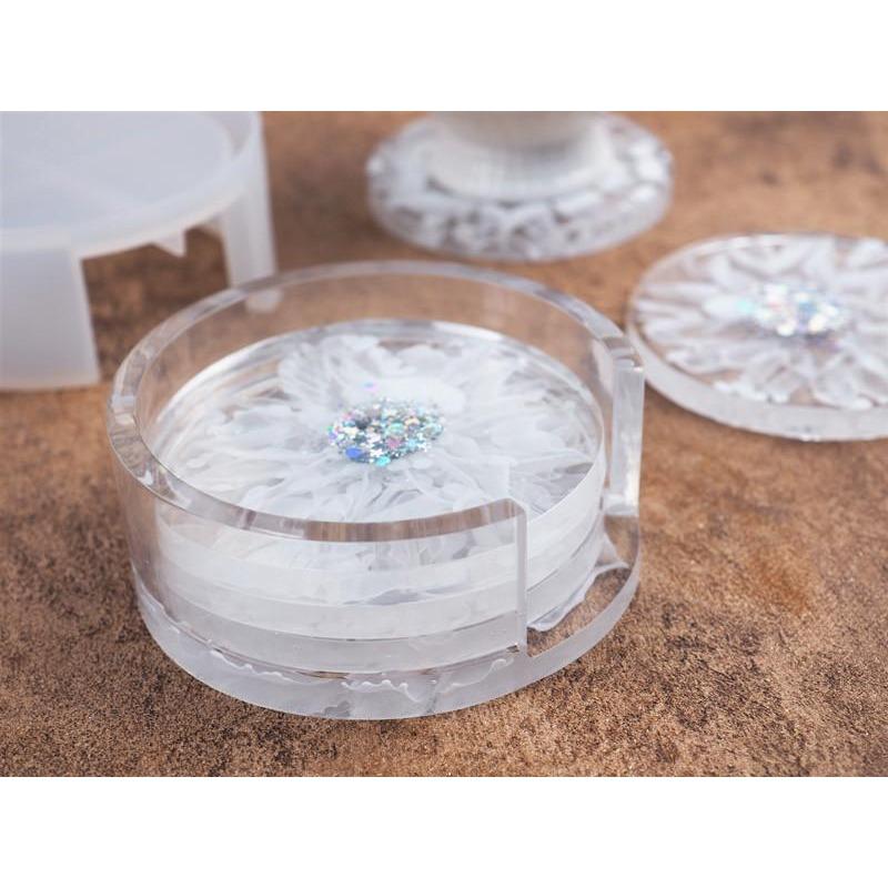1 шт. DIY кристаллическая форма для эпоксидной смолы, круглая коробка для подставок, ящик для хранения, зеркало, силиконовая форма для смолы ZH