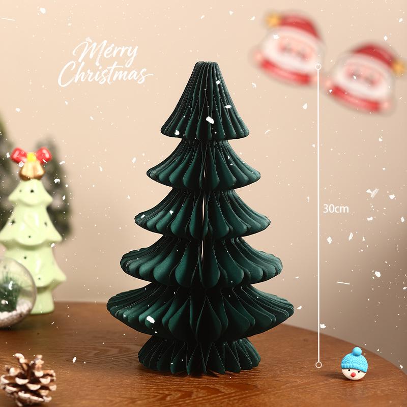 Большое елочное украшение 3D сотовый шар складная бумажная елка Navidad украшения настольный подвесной рождественский декор