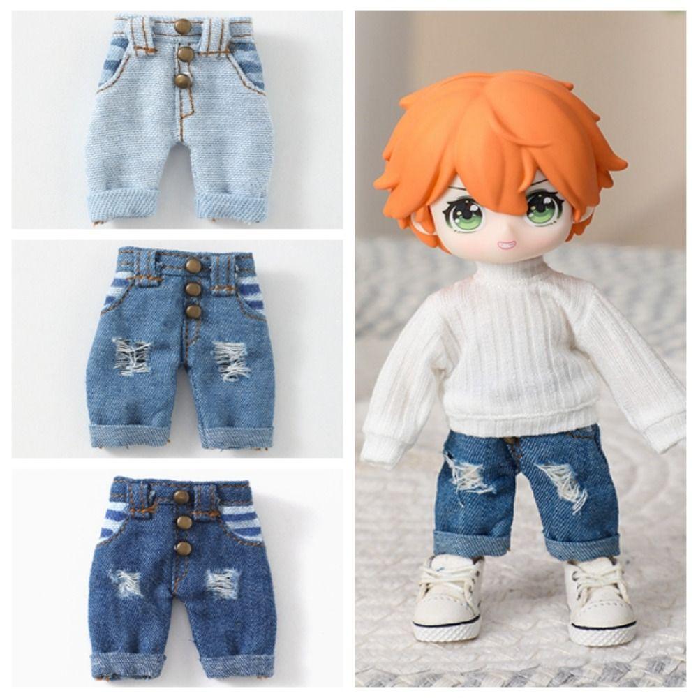 6 Colors Doll Clothes Trouser Casual Wears Doll Pant Jean Fashion OB11 Doll Clothes 1/12 Mini BJD