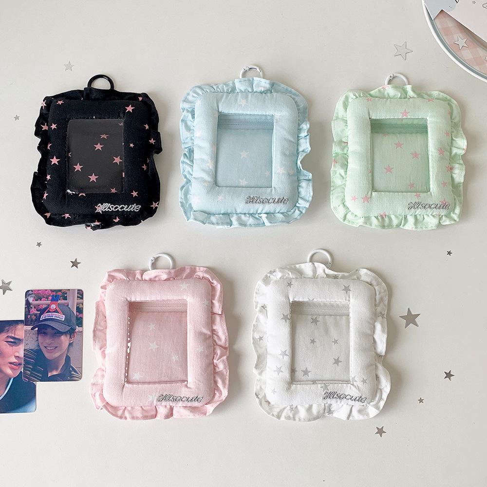Кружевной держатель для карточек-подушечек и карман для Polaroid - Подвеска для отображения студенческой карты и Защитный чехол "Звездочет"