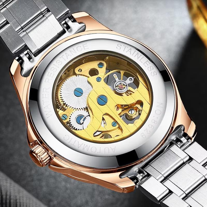 Skeleton Wristwatches Coated Glass 3Bar AILANG Automatic Mechanical Watch Genuine Leather Strap Waterproof Fashion Hollow Dial
