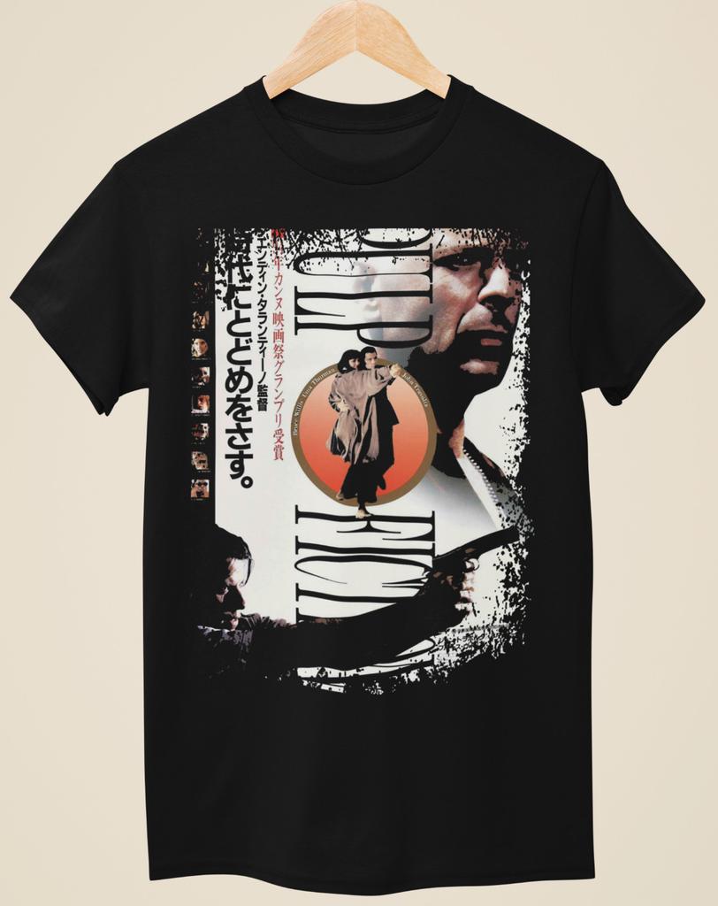 Pulp Fiction Japanese Movie Poster Inspired Unisex Black TShirt