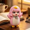 Niche Novelty Collectible Item Little Penguin Voice Recorder Toy, 10cm Recordable Cosplay Figure, Compact Home Display Statue Anime Desk Model