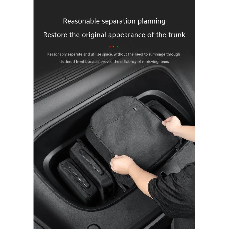 For Tesla Model Y Juniper Front Trunk Cover Roller Curtain Trunk Partition Organizer Divider Baffle Cargo Cover Protector Board