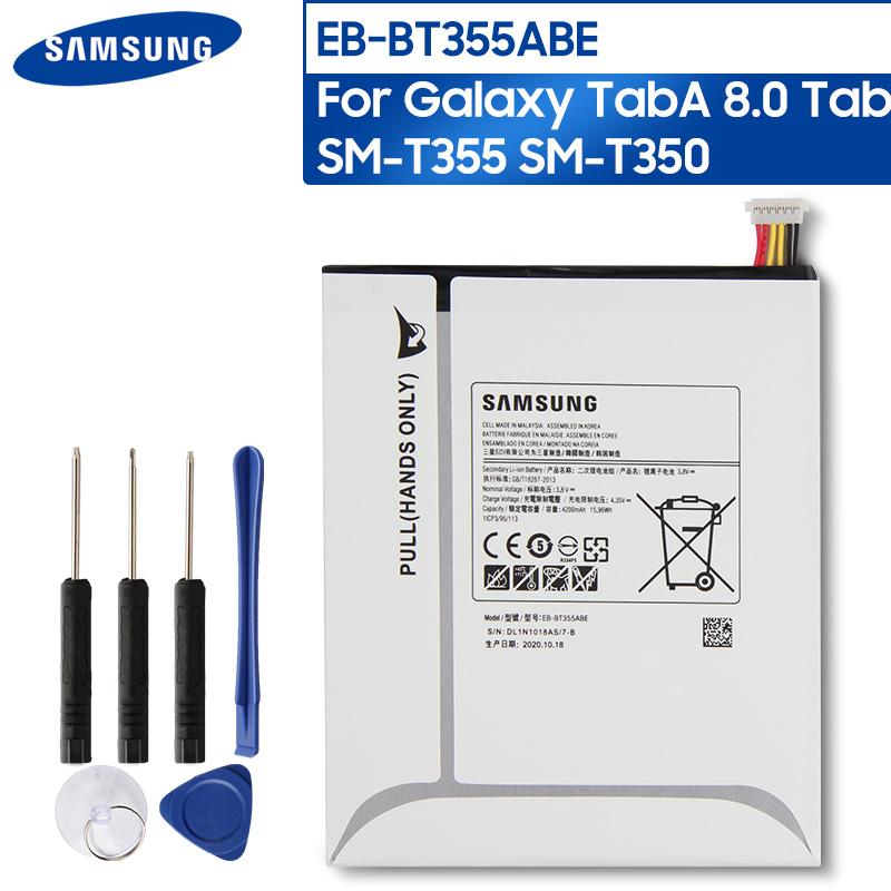 Оригинальный перезаряжаемый литиевый аккумулятор для Samsung GALAXY Tab A 8.0 T355C Tab5 T350 P355C P355M T355 EB-BT355ABA EB-BT355ABE Аккумулятор для планшета 4200 мАч