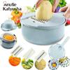 8in1 Mandoline Slicer Vegetable Slicer Potato Peeler Carrot Grater with Strainer Vegetable Cutter