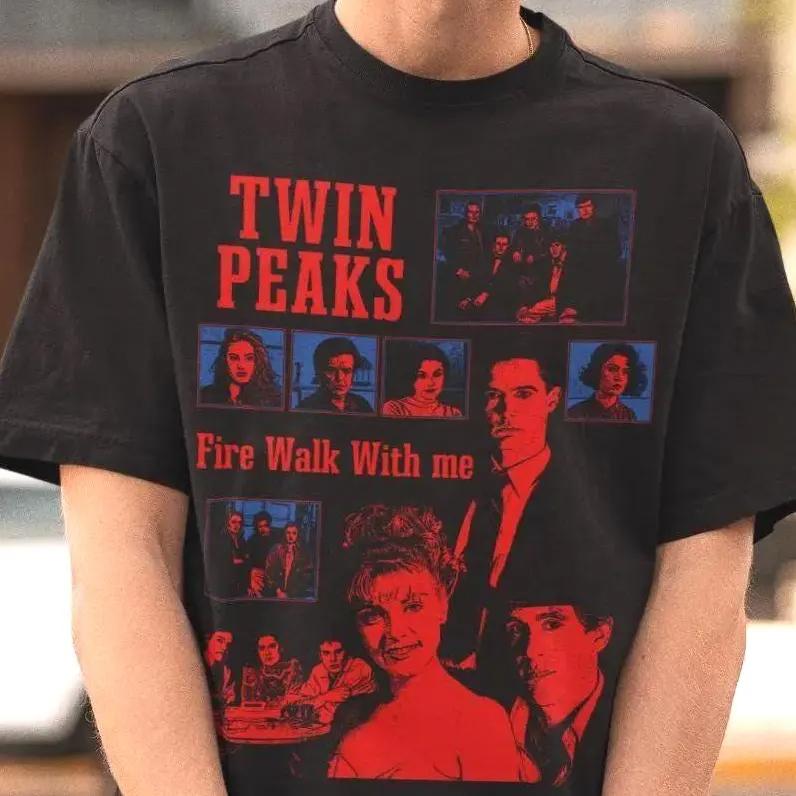 Twin Peaks Tshirt 90s Tv Drama Retro Movie Tshirt Four Seasons New Style Unisex Casual Top
