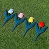 10pcs Gardening Landscaping Tulip Flower Garden Fence Plastic Flower Bed Fence Garden Fence  Outdoor